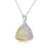 11.14ct Opal Pendant with 1.36tct Diamonds set in 14K Two Tone Gold