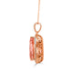 16.92ct Morganite Pendant with 0.63tct Diamonds set in 14K Rose Gold