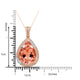 16.92ct Morganite Pendant with 0.63tct Diamonds set in 14K Rose Gold