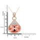 18.63ct Morganite Pendant with 0.78tct Diamonds set in 14K Two Tone Gold