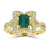 1.05ct   Emerald Rings with 0.42tct Diamond set in 14K Yellow Gold