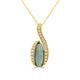 1.09ct Opal Pendant with 0.18tct Diamonds set in 14K Yellow Gold