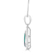 0.97ct Opal Pendant with 0.25tct Diamonds set in 14K White Gold
