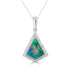 0.97ct Opal Pendant with 0.25tct Diamonds set in 14K White Gold