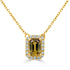 1.02ct Demantoid Garnet Necklace with 0.36tct Diamonds set in 14K Yellow Gold