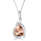 11.60ct Morganite Pendant with 0.26tct diamonds set in 14K two tone gold