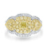 1.6ct Yellow Diamond Ring with 2.16tct Diamonds set in 18K Two Tone Gold