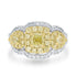 1.6ct Yellow Diamond Ring with 2.16tct Diamonds set in 18K Two Tone Gold