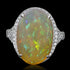 11.53ct Opal Ring with 0.39tct Diamonds set in 14K White Gold