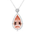 17.02ct Morganite Pendant with 0.95tct Diamonds set in 14K Two Tone Gold