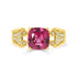 1.9 Rubellite Rings with 0.15tct Diamond set in 14K Yellow Gold