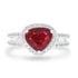 2.01ct Rubellite Ring with 0.43tct Diamonds set in 14K White Gold