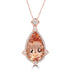 14.88ct  Morganite Pendants with 0.48tct Diamond set in 14K Rose Gold