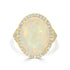 11.74 Opal Rings with 0.46tct Diamond set in 14K Yellow Gold
