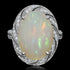 7.17ct Opal Ring with 0.52tct Diamonds set in 14K White Gold