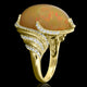 11.82ct Opal Ring with 0.46tct Diamonds set in 14K Yellow Gold