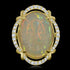 11.26ct Opal Ring with 0.44tct Diamonds set in 14K Yellow Gold