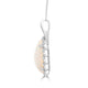 15ct Opal Pendant with 0.59tct Diamonds set in 14K White Gold
