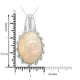 15ct Opal Pendant with 0.59tct Diamonds set in 14K White Gold