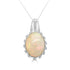 15ct Opal Pendant with 0.59tct Diamonds set in 14K White Gold