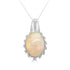 15ct Opal Pendant with 0.59tct Diamonds set in 14K White Gold