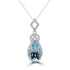 4.08Ct Aquamarine Pendant With 0.09Tct Diamonds Set In 14K Yellow Gold