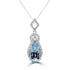 4.08Ct Aquamarine Pendant With 0.09Tct Diamonds Set In 14K Yellow Gold