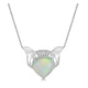 7.60ct Opal Pendant with 0.10tct diamonds set in 14K white gold