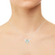 7.60ct Opal Pendant with 0.10tct diamonds set in 14K white gold