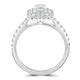 0.5ct Diamond Ring with 0.58tct Diamonds set in 950 Platinum