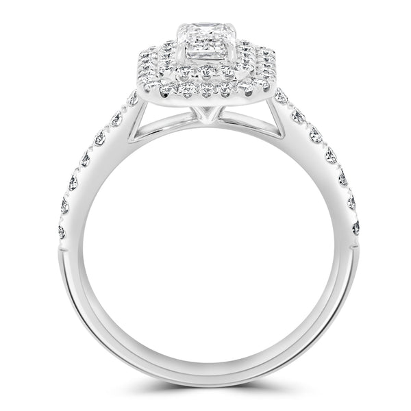 0.5ct Diamond Ring with 0.58tct Diamonds set in 950 Platinum