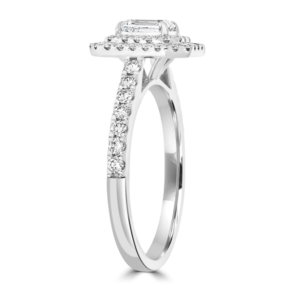 0.5ct Diamond Ring with 0.58tct Diamonds set in 950 Platinum