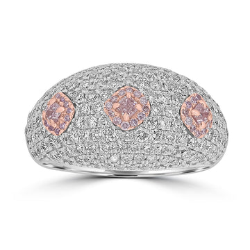 0.21ct  Diamond Rings with 1.74tct Diamond set in 14K Two Tone Gold