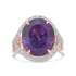 12.1ct  Amethyst Rings with 0.73tct Diamond set in 18K Two Tone Gold