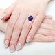 7.98ct  Amethyst Rings with 0.35tct Diamond set in 18K White Gold