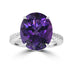 7.98ct  Amethyst Rings with 0.35tct Diamond set in 18K White Gold