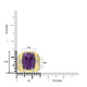 11.13ct  Amethyst Rings with 0.64tct Diamond set in 18K Yellow Gold