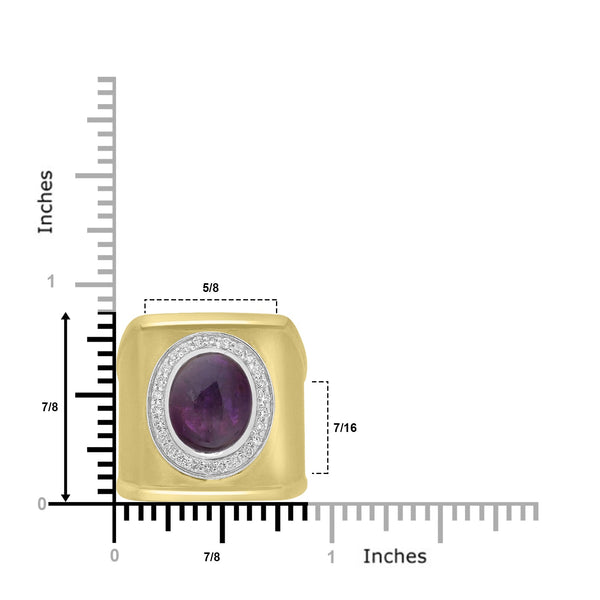 8.54ct  Sapphire Rings with 0.36tct Diamond set in 18K Two Tone Gold