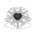 1.03ct  Sapphire Rings with 0.18tct Diamond set in 18K White Gold