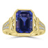 4.73ct Tanzanite Rings with 0.227tct Diamond set in 18K Yellow Gold