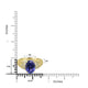 3.488ct Tanzanite Rings with 0.113tct Diamond set in 18K Yellow Gold