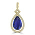 9.866ct Tanzanite Pendants with 0.384tct Diamond set in 18K Yellow Gold