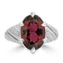 6.60ct Tourmaline Rings with 0.21tct Diamond set in 18K White Gold