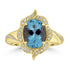 2.58ct Aquamarine Rings with 0.20tct Diamond set in 18K Yellow Gold