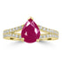 2.08ct Ruby Rings with 0.32tct Diamond set in 14K Yellow Gold