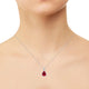 2.73ct Tourmaline Pendant with 0.16tct Diamonds set in 14K White Gold