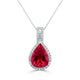 2.73ct Tourmaline Pendant with 0.16tct Diamonds set in 14K White Gold