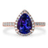 1.92ct Tanzanite Ring with 0.49tct Diamonds set in 14K Rose Gold
