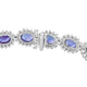 25.46tct Tanzanite Bracelet with 5.94tct Diamonds set in 14K White Gold