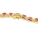 13.63tct Ruby Bracelet with 0.38tct Diamonds set in 14K Yellow Gold